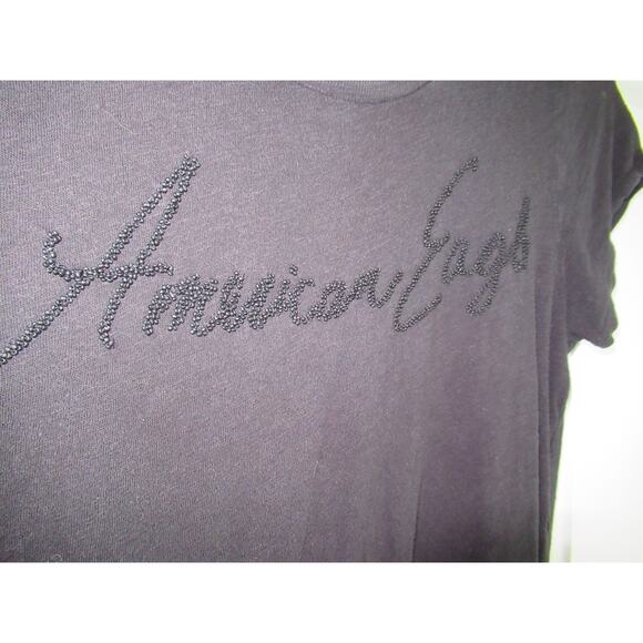 American Eagle Outfitters dark grey beaded t-shirt - Picture 4 of 4